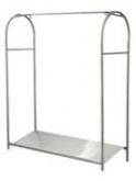 Arara Inox C/porta Sapatos Na Base Rodas P/lojas 2x1