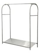 Arara Inox C/porta Sapatos Na Base Rodas P/lojas 2x1