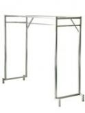 Arara Inox Para Loja Dupla Retangular