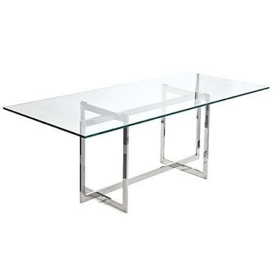 Aparador P/ Mesa De Vidro Inox 30x30 Escovado P/mesa 2 Mts