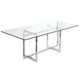 Aparador P/ Mesa De Vidro Inox 30x30 Escovado P/mesa 2 Mts